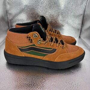 Vans Wayvee Skate Shoes Mens 6 Brown Green Black Suede Mid Top Sneakers 721356